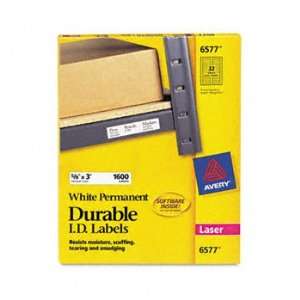  Avery® Permanent Durable ID Labels LABEL,DRBL, 1600/PK 