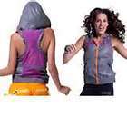 Authentic New in Package Zumba Breakout Mesh Hoodie Vest Top Gray size 