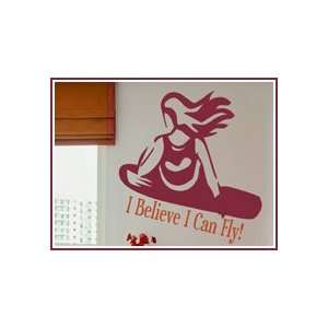 Snowboarder Girl Wall Decal