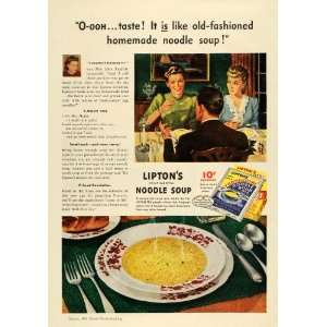  1943 Ad Lipton Continental Noodle Soup Homemade Mix Tea 