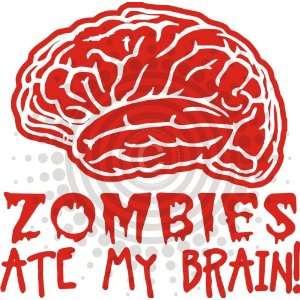  Zombies Ate My Brain Vinyl Decal 