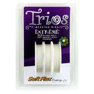  Trios Beading Wire Extreme 92.5 Sterling Silver Arts 