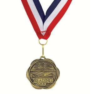  Set of 100 Award Medals with Neck Ribbons   Reading 