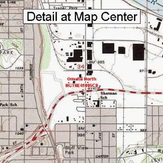  USGS Topographic Quadrangle Map   Omaha North, Nebraska 