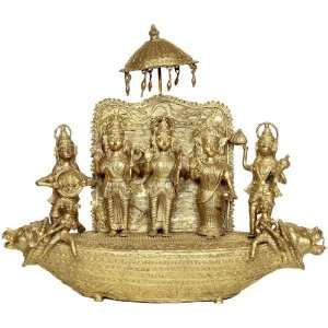  Shri Rama, Sita, Lakshman and Hanuman Returning Ayodhya on 