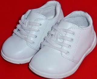 NEW Boys/Girls Infants/Toddlers Baby TKS White Leather Sneakers 