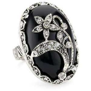  Azaara Crystal Black Onyx Ring, Size 7 Jewelry