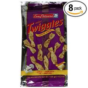 Euro Patisserie Twiggles, Garlic, 4.3 Ounce (Pack of 8)  