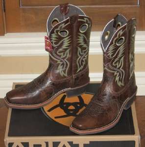NEW Mens ARIAT Heritage Roughstock Thunder Brown Cowboy boots 12 New 