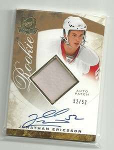 52/52 JONATHAN ERICSSON 08/09 CUP AUTO PATCH GOLD RC 1  