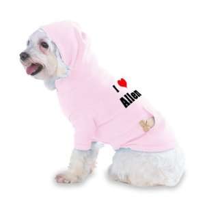  I Love/Heart Allen Hooded (Hoody) T Shirt with pocket for 