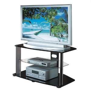  OSP 40 TV Stand w/Glass Shelf (Black) TV144BG