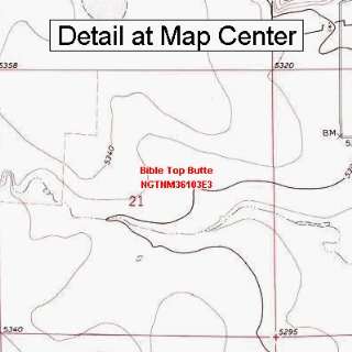  USGS Topographic Quadrangle Map   Bible Top Butte, New 