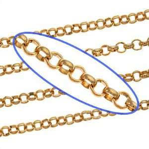   Metal Over Brass 4mm Rolo Chain   By The Foot Arts, Crafts & Sewing