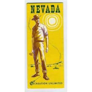  Nevada Recreation and Vacation Brochure and Map 1950s 