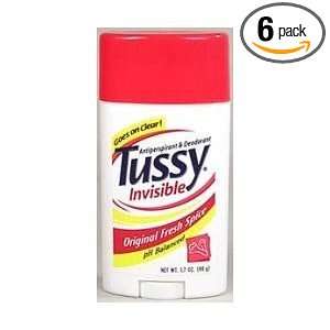 Tussy Anti Perspirant Invisible Deodorant Solid Original   1.7 OZ *6 