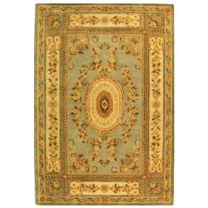 Bergama Collection Ivory Floral Hand Tufted Wool Area Rug 9.00 x 12.00 