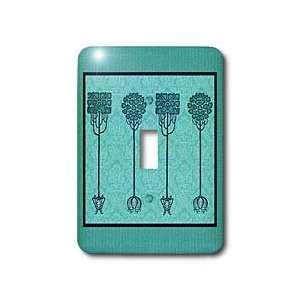   turquoise blue damask background   Light Switch Covers   single toggle