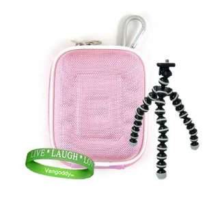  Camera Mini Camcorder Accessories Kit Nylon Pink Protective Hard 