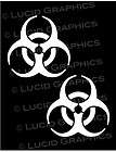 Biohazard Symbols Warning Caution Hazard Vinyl Decals Stickers 