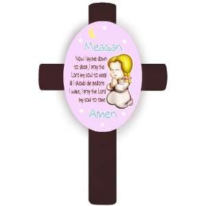  Baby Keepsake Personalized Girl`s Bedtime Prayer Cross 