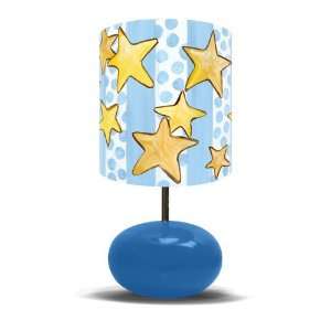  Dots & Stars on Blue Base with Prince Crown Lamp Baby