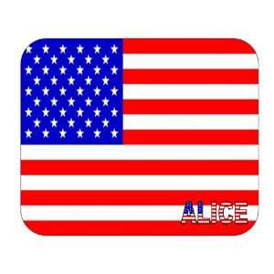  US Flag   Alice, Texas (TX) Mouse Pad 