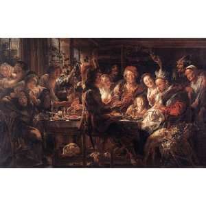   , painting name The Bean King 2, By Jordaens Jacob