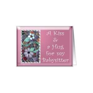  A Kiss & Hug for my Babysitter Card Health & Personal 