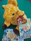 Twigs the Giraffe ~ Ty Beanie Baby & 2 Trading Cards ~ Retired ~ Mint