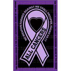 All Cancer Ribbon Decal 4 X 7