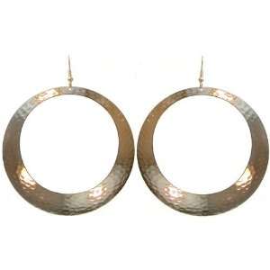  3 X 3.5 Convex Hammered Hoops, Gpexclusive, Usa In 