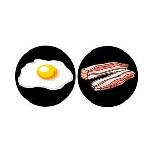  Set of 2 BACONS and EGGS DUO Pinback Button 1.25 Pins 