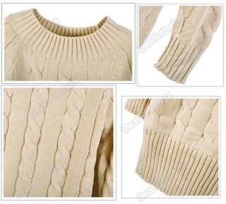 New Womens Fashion Designed Warm Scoop Neck pullover Long Girls 
