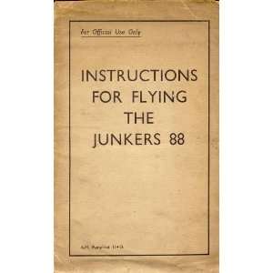 Junkers Ju 88 Aircraft Instruction Manual Junkers  Books