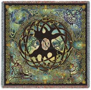   up this throw of intricate unified Celtic knots, by artist Jan Delyth
