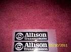 Lot of 2 Allison Transmission Truck decals