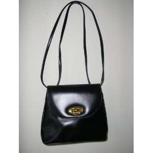  Handbag, Blue Purse with Gold Clasp, 
