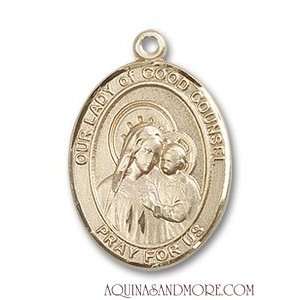  Our Lady of Good Counsel Medium 14kt Gold Medal Jewelry