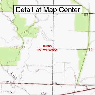  USGS Topographic Quadrangle Map   Dudley, Missouri (Folded 