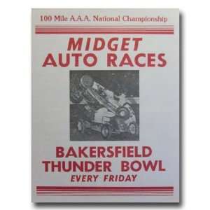  1948 Bakersfield Thunder Bowl Poster Print