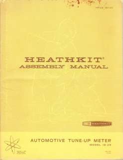 HEATHKIT ASSEMBLY MANUAL FOR AUTOMOTIVE TUNE UP METER  