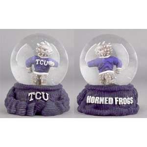  Treasures Texas Christian Horned Frogs Musical Water Globe 
