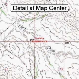  USGS Topographic Quadrangle Map   Trotters, North Dakota 