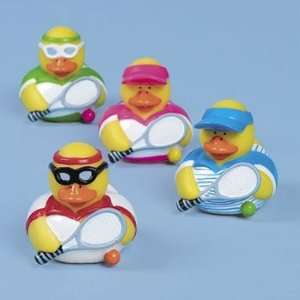  12 Tennis Player Rubber Duckies Toys & Games