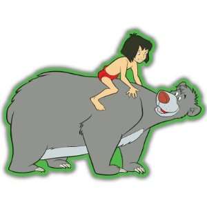  Jungle Book Mowgli Baloo bumper sticker decal 4 x 5 