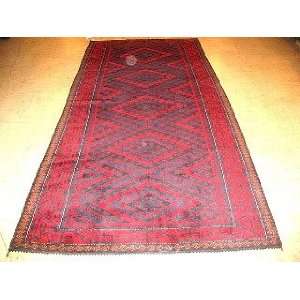  4x9 Hand Knotted Baluch Persian Rug   46x94