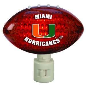   NCAA Miami Hurricanes Football Shaped Night Lights