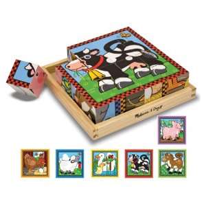  Melissa & Doug Farm Cube Puzzle Toys & Games