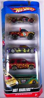 Hot Wheels 2010 Hot Haulers 5 Pack Gift Set New in Sealed Package 